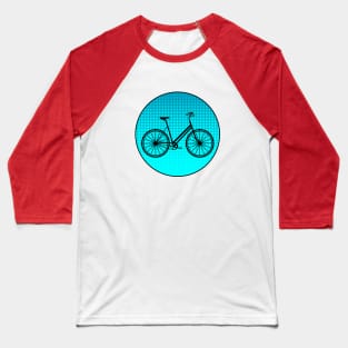 Blue Polka Dot Bike Baseball T-Shirt